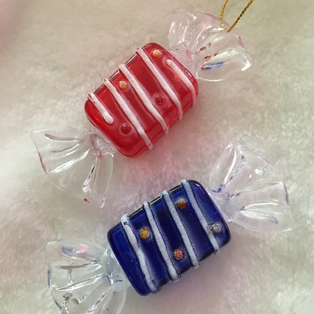 Colorful Glass Candy Ornaments